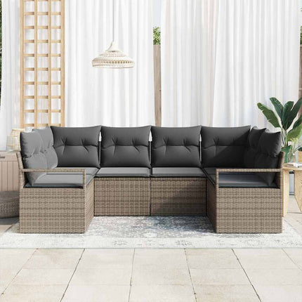 Tuinbankenset Met Kussen Met Opslag 6 Pcs Poly Rattan