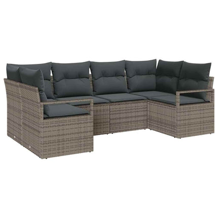 Tuinbankenset Met Kussen Met Opslag 6 Pcs Poly Rattan