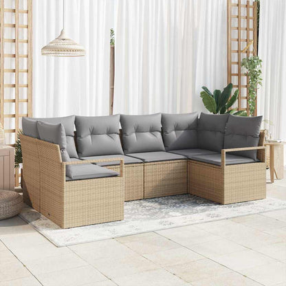 Tuinbankenset Met Kussen 6 Pcs Poly Rattan
