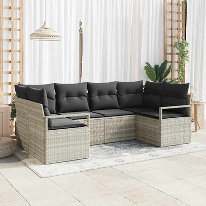 Tuinbankenset Met Kussen 6 Pcs Poly Rattan
