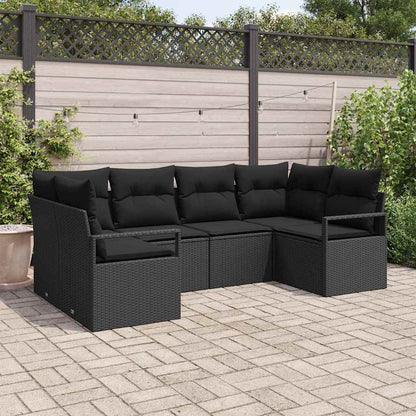 Tuinbankenset Met Kussen 6 Pcs Poly Rattan