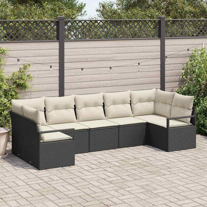 Tuinbankenset Met Kussen 7 Pcs Poly Rattan