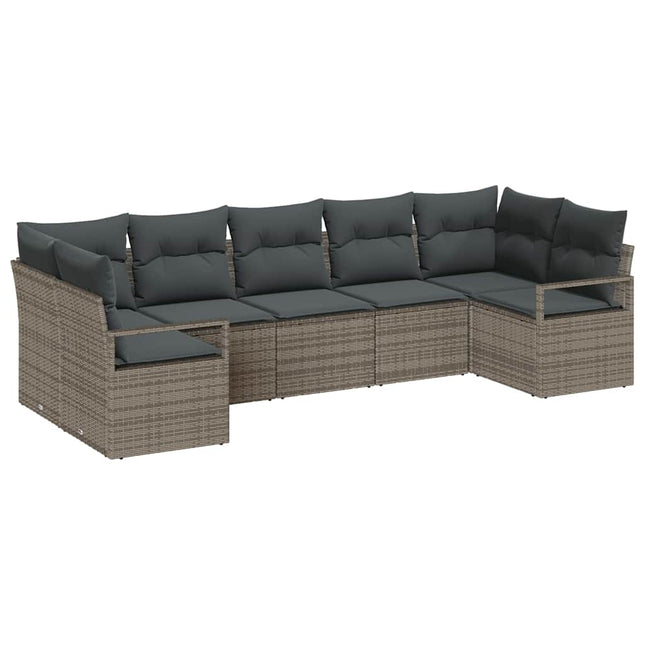 Tuinbankenset Met Kussen Met Opslag 7 Pcs Poly Rattan
