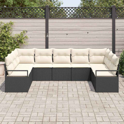 Tuinbankenset Met Kussen 9 Pcs Poly Rattan
