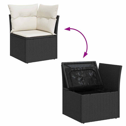 Tuinbankenset Met Kussen 9 Pcs Poly Rattan