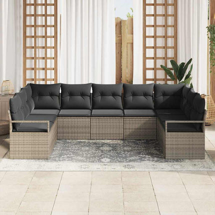 Tuinbankenset Met Kussen Met Opslag 9 Pcs Poly Rattan
