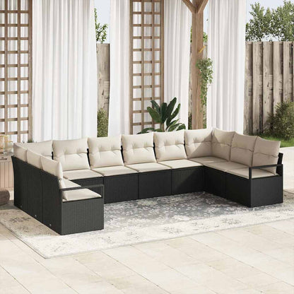 Tuinbankenset Met Kussen 10 Pcs Poly Rattan