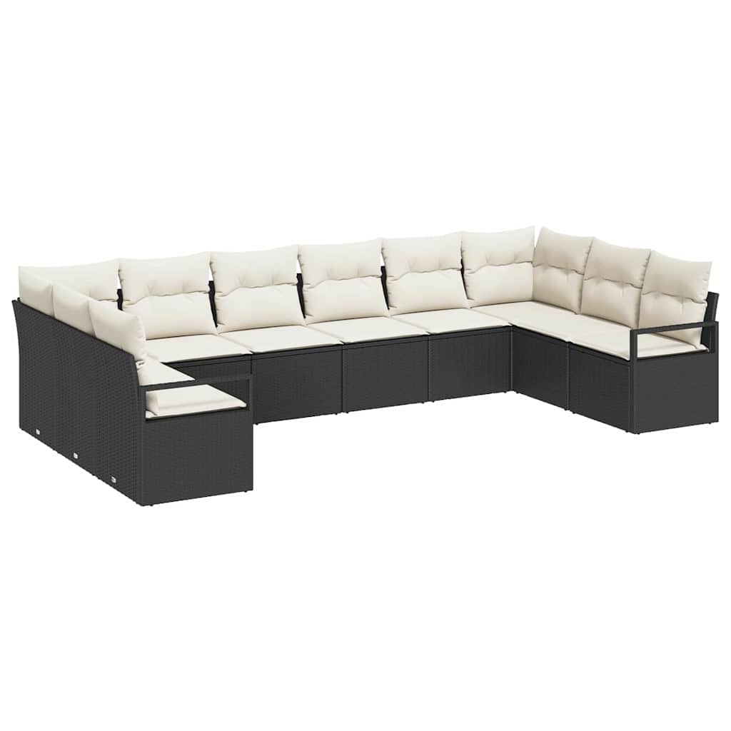 Tuinbankenset Met Kussen 10 Pcs Poly Rattan