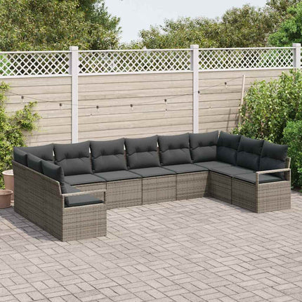 Tuinbankenset Met Kussen Met Opslag 10 Pcs Poly Rattan