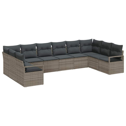 Tuinbankenset Met Kussen Met Opslag 10 Pcs Poly Rattan