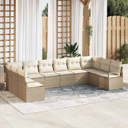 Tuinbankenset Met Kussen 10 Pcs Poly Rattan