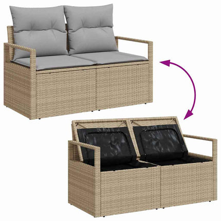 Tuinbankenset Met Kussen 10 Pcs Poly Rattan