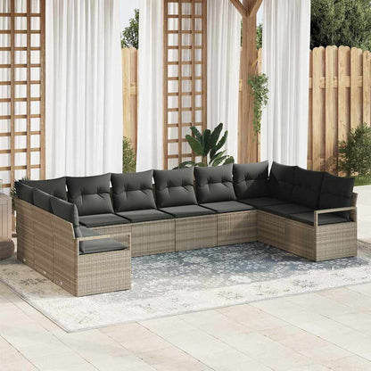 Tuinbankenset Met Kussen 10 Pcs Poly Rattan