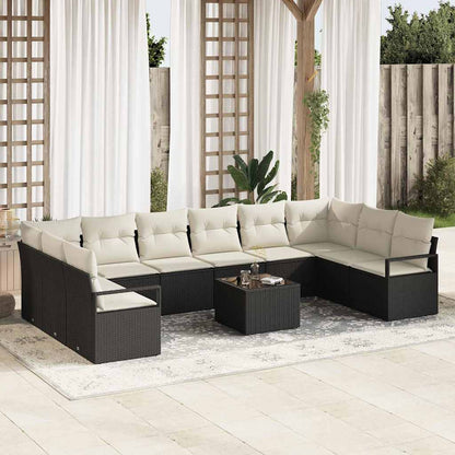 Tuinbankenset Met Kussen 10 Pcs Poly Rattan