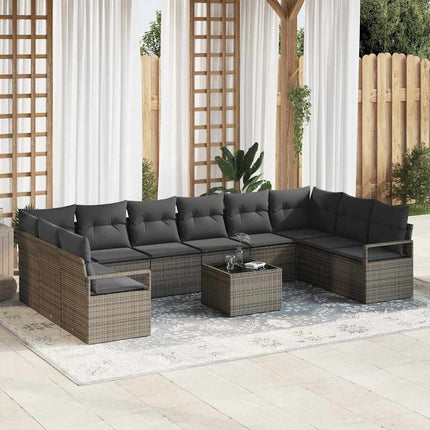 Tuinbankenset Met Kussen Met Opslag 10 Pcs Poly Rattan