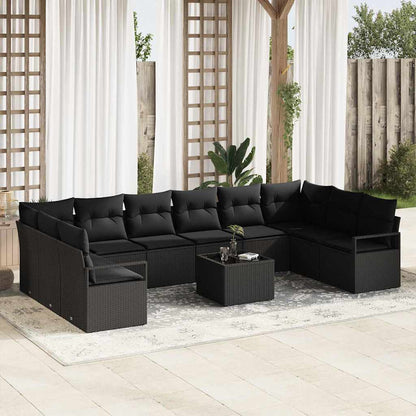 Tuinbankenset Met Kussen 10 Pcs Poly Rattan