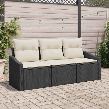 Tuinbankenset Met Kussen Met Opslag 3 Pcs Poly Rattan