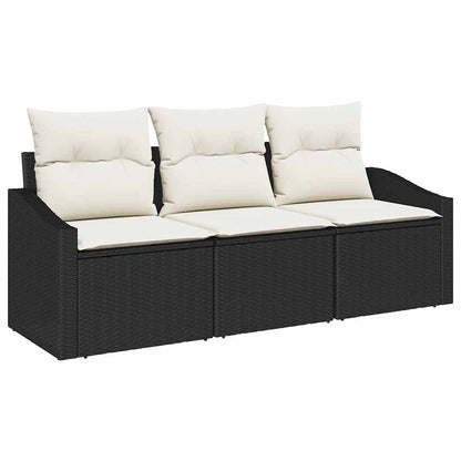 Tuinbankenset Met Kussen 3 Pcs Poly Rattan