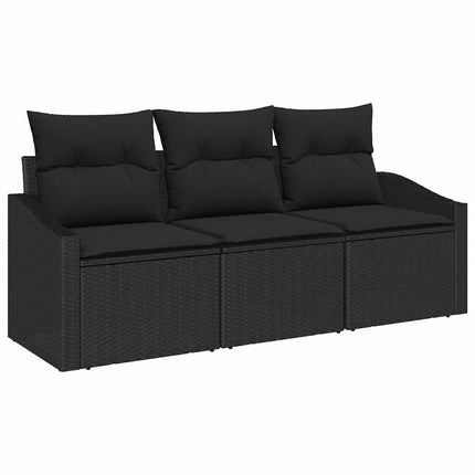 Tuinbankenset Met Kussen Met Opslag 3 Pcs Poly Rattan