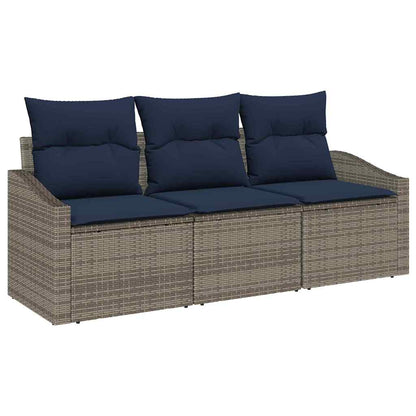 Tuinbankenset Met Kussen 3 Pcs Poly Rattan