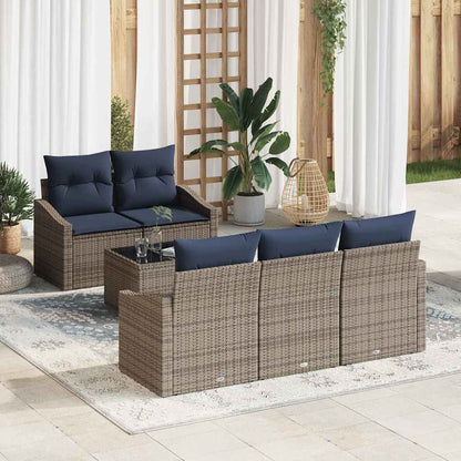Bankstel Met Kussen 6 Pcs Poly Rattan