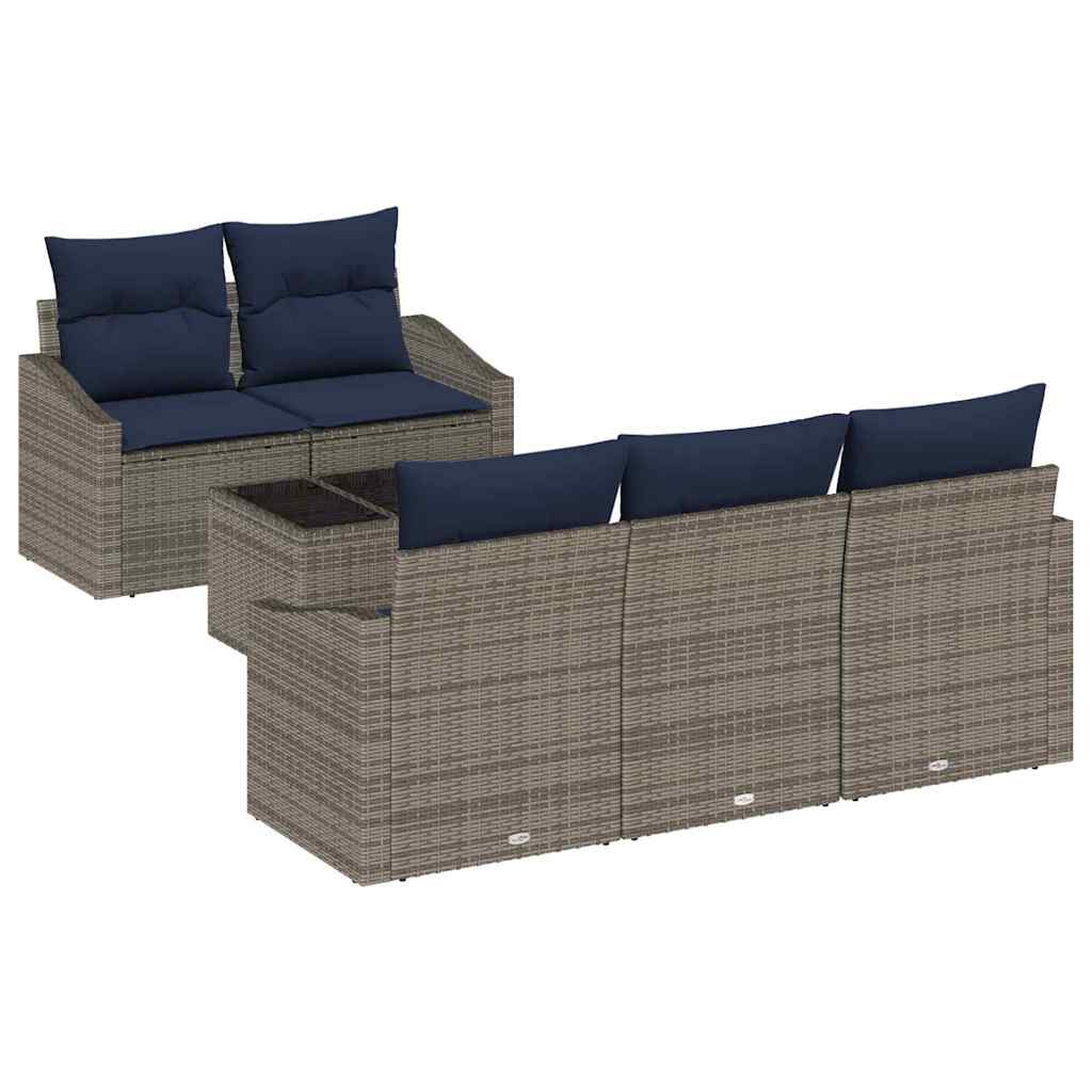 Bankstel Met Kussen 6 Pcs Poly Rattan