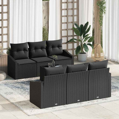 Bankstel Met Kussen Met Opslag 7 Pcs En Crème Poly Rattan