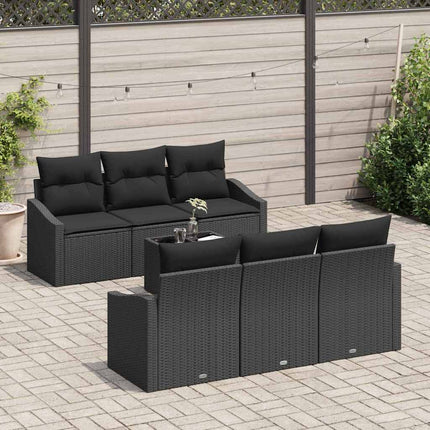 Bankstel Met Kussen Met Opslag 7 Pcs Poly Rattan