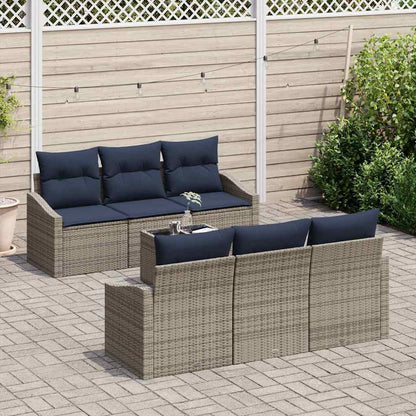 Bankstel Met Kussen 7 Pcs Poly Rattan