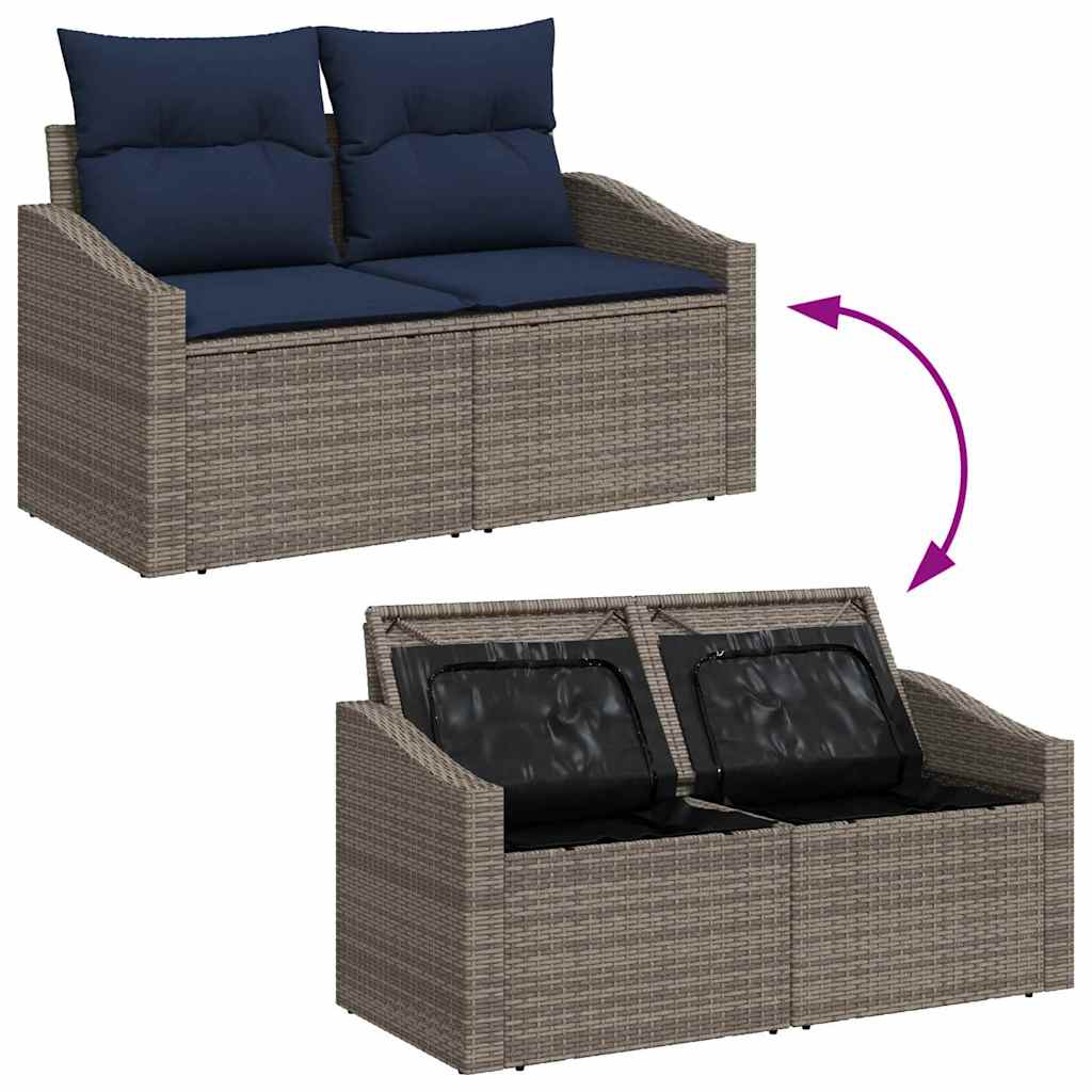 Bankstel Met Kussen 7 Pcs Poly Rattan