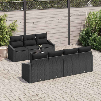 Bankstel Met Kussen Met Opslag 8 Pcs Poly Rattan