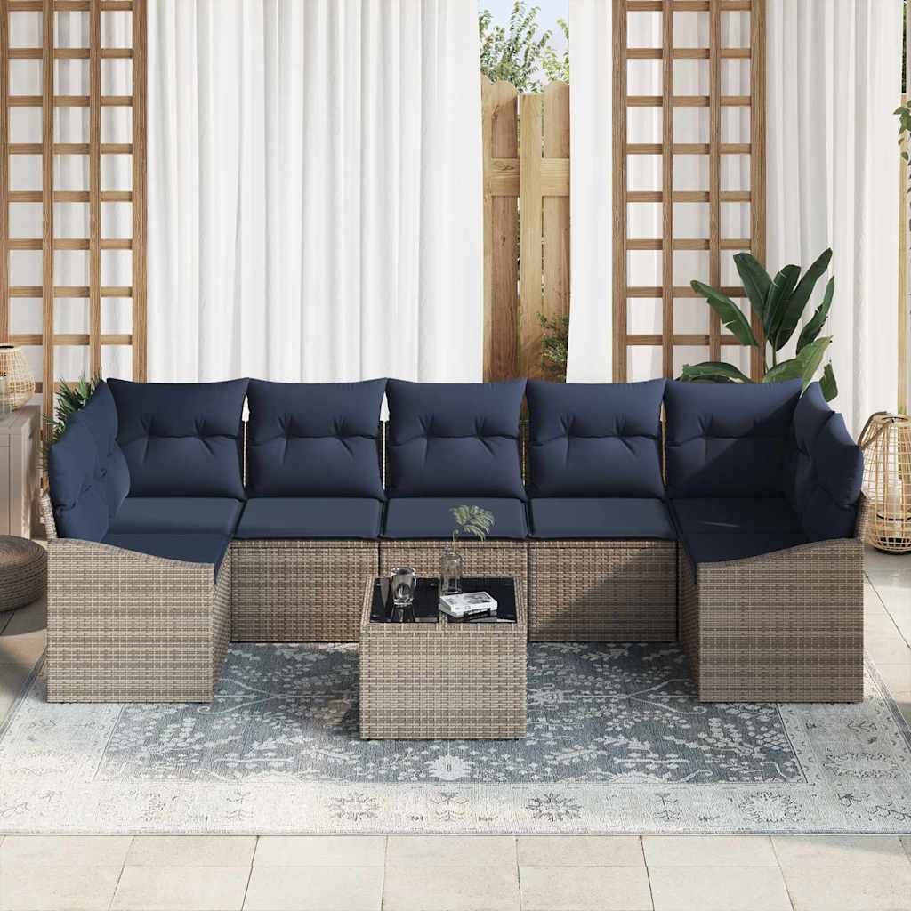 Bankstel Met Kussen 8 Pcs Poly Rattan
