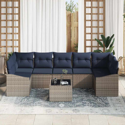 Bankstel Met Kussen 8 Pcs Poly Rattan