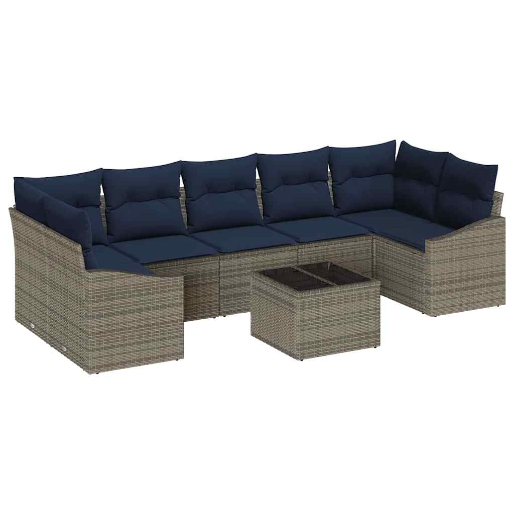Bankstel Met Kussen 8 Pcs Poly Rattan