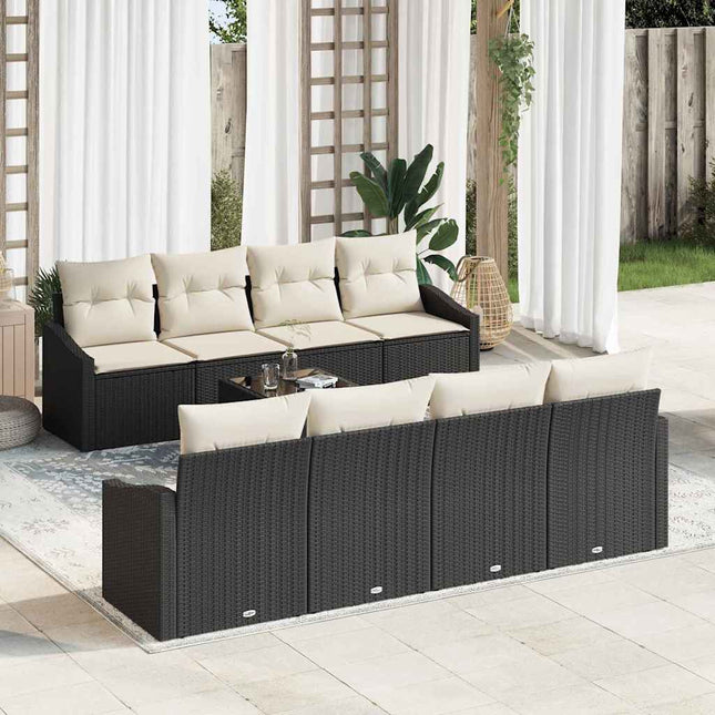 Bankstel Met Kussen Met Opslag 7 Pcs Poly Rattan
