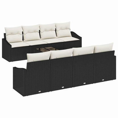 Bankstel Met Kussen Met Opslag 7 Pcs En Crème Poly Rattan