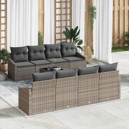 Bankstel Met Kussen Met Opslag 7 Pcs En Crème Poly Rattan