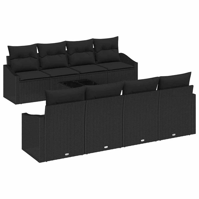 Bankstel Met Kussen Met Opslag 7 Pcs Poly Rattan