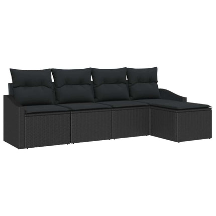 Bankstel Met Kussen Met Opslag 5 Pcs Poly Rattan