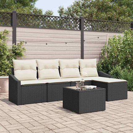 Bankstel Met Kussen Met Opslag 5 Pcs Poly Rattan