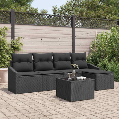 Bankstel Met Kussen Met Opslag 5 Pcs En Crème Poly Rattan
