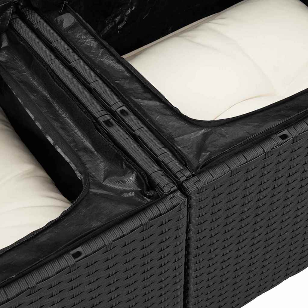 Tuinbankenset Met Kussen 4 Pcs Poly Rattan