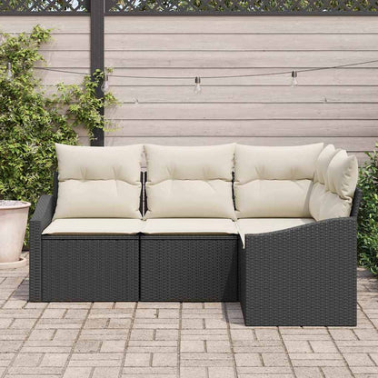 Tuinbankenset Met Kussen 4 Pcs Poly Rattan