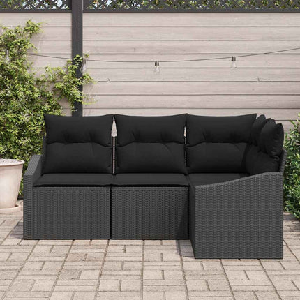 Tuinbankenset Met Kussen Met Opslag 4 Pcs Poly Rattan