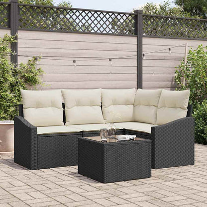 Tuinbankenset Met Kussen 4 Pcs Poly Rattan