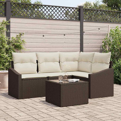 Tuinbankenset Met Kussen 4 Pcs Poly Rattan
