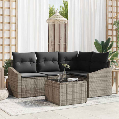 Tuinbankenset Met Kussen 4 Pcs Poly Rattan