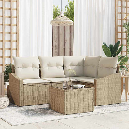 Tuinbankenset Met Kussen 4 Pcs Poly Rattan