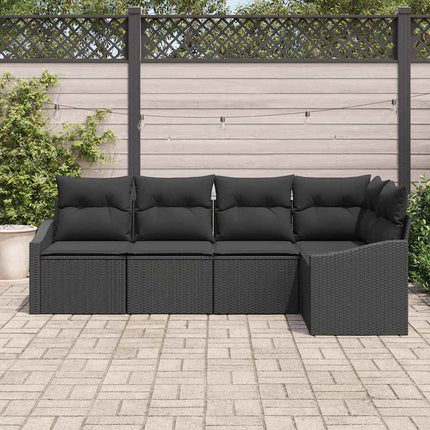 Tuinbankenset Met Kussen Met Opslag 5 Pcs Poly Rattan