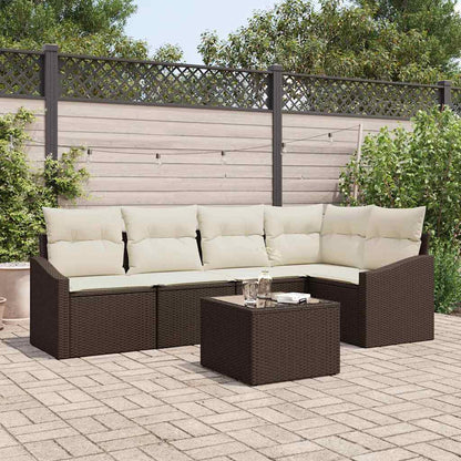 Tuinbankenset Met Kussen 5 Pcs Poly Rattan